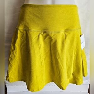 Beyond Yoga High Waist Skort Lime Green Skirt w/ Built-In Shorts NWT Size L